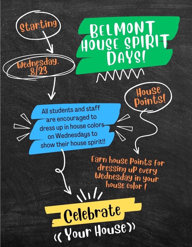 Belmont House Spirit Days